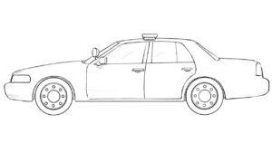 how to draw a police car featured image