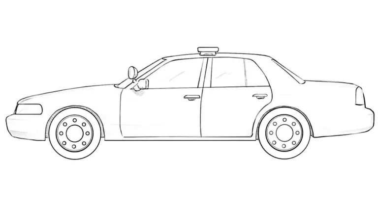 how to draw a police car featured image