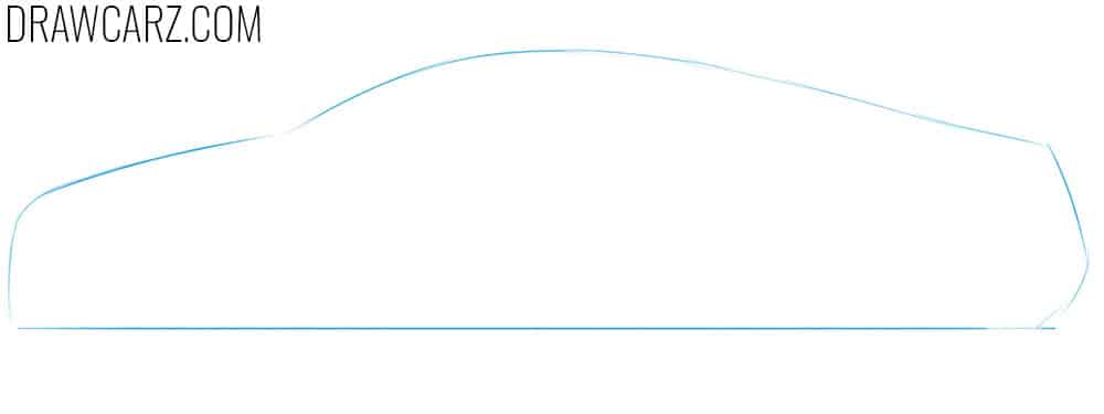 Mark the car’s proportional guidelines