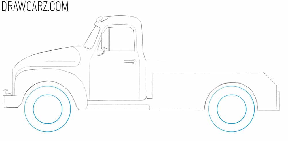 Clean the drawing and place the wheels