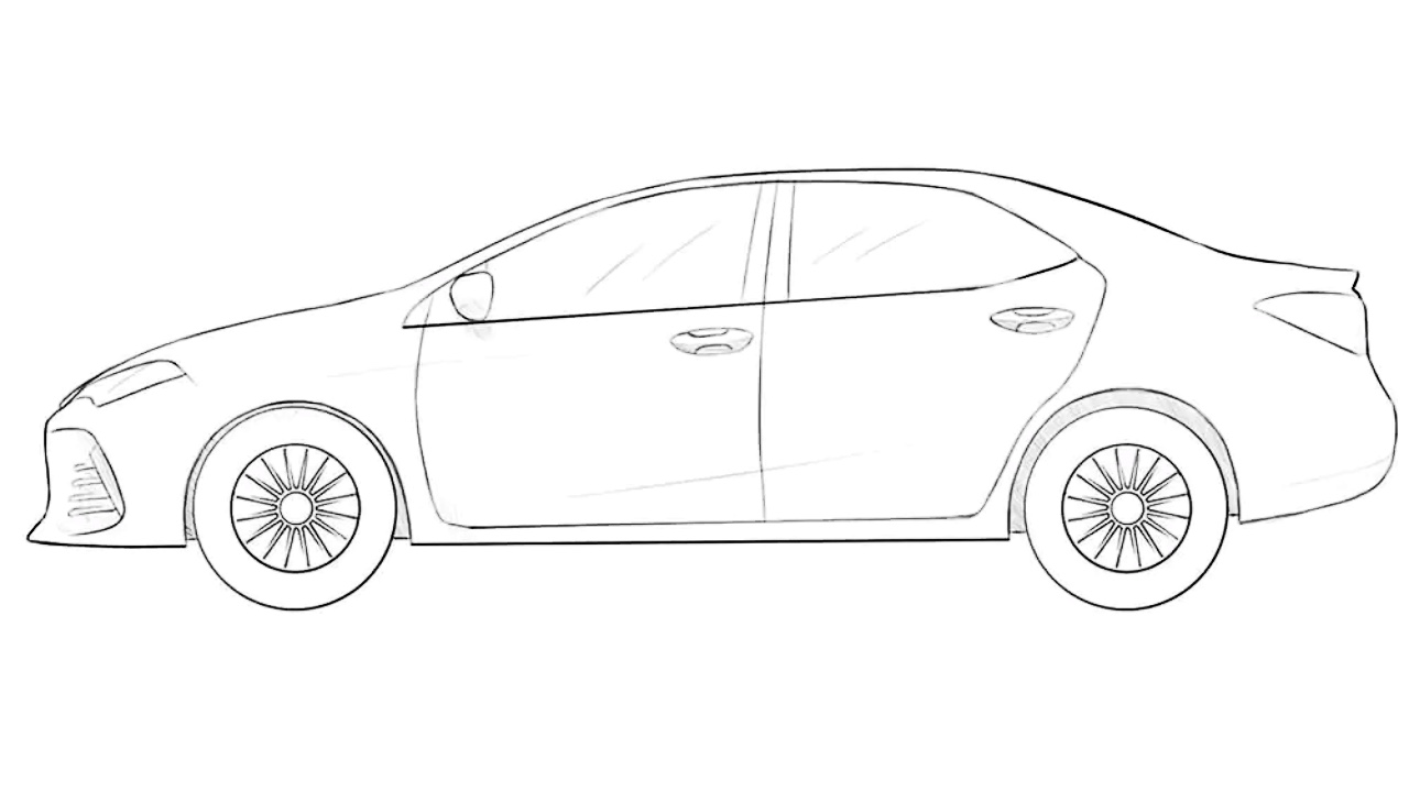how to draw a toyota corolla featured image