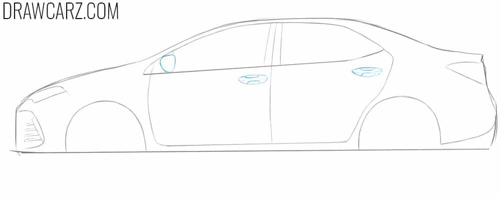 Place the handles and rearview mirror