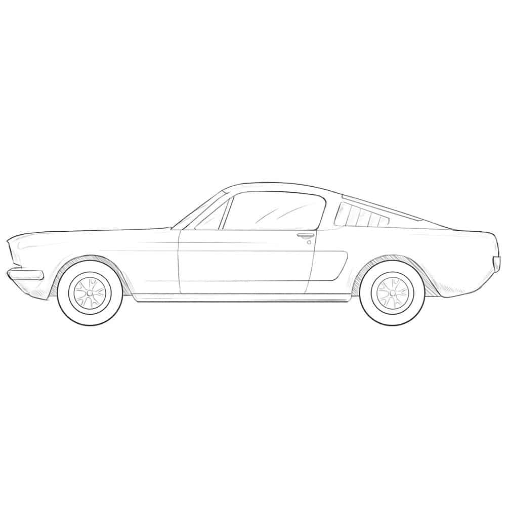Old Car Drawing Isolated Vector Retro Stock Vector (Royalty Free)  2165610415 | Shutterstock