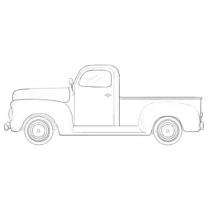 How to Draw an Old Ford Truck