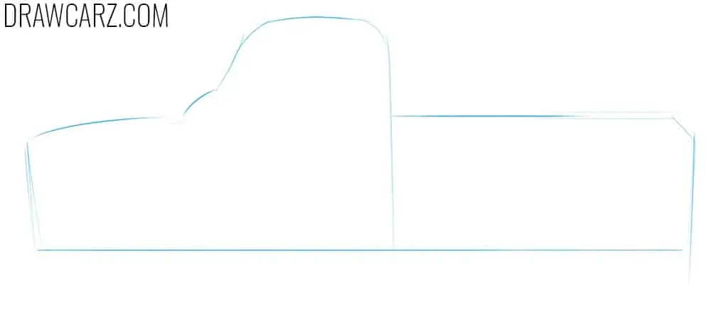 Roughly sketch the abandoned car outline