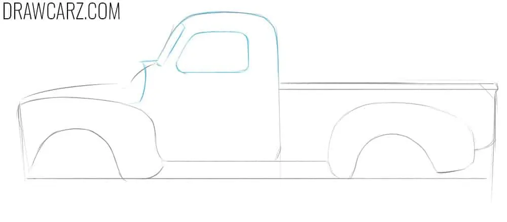 Illustrate the worn cab windows