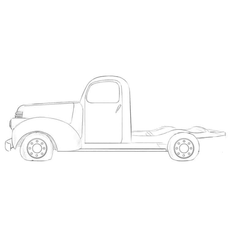 How to Draw an Abandoned Truck