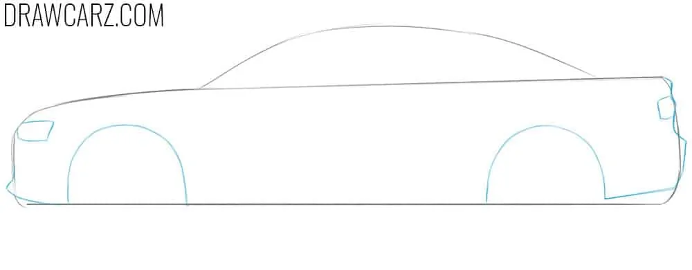 Shape the sedan’s semicircular arches and lights