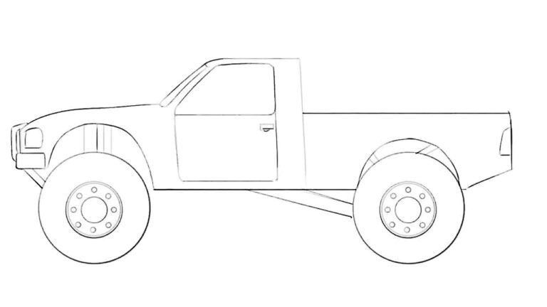 how to draw an off road truck featured image