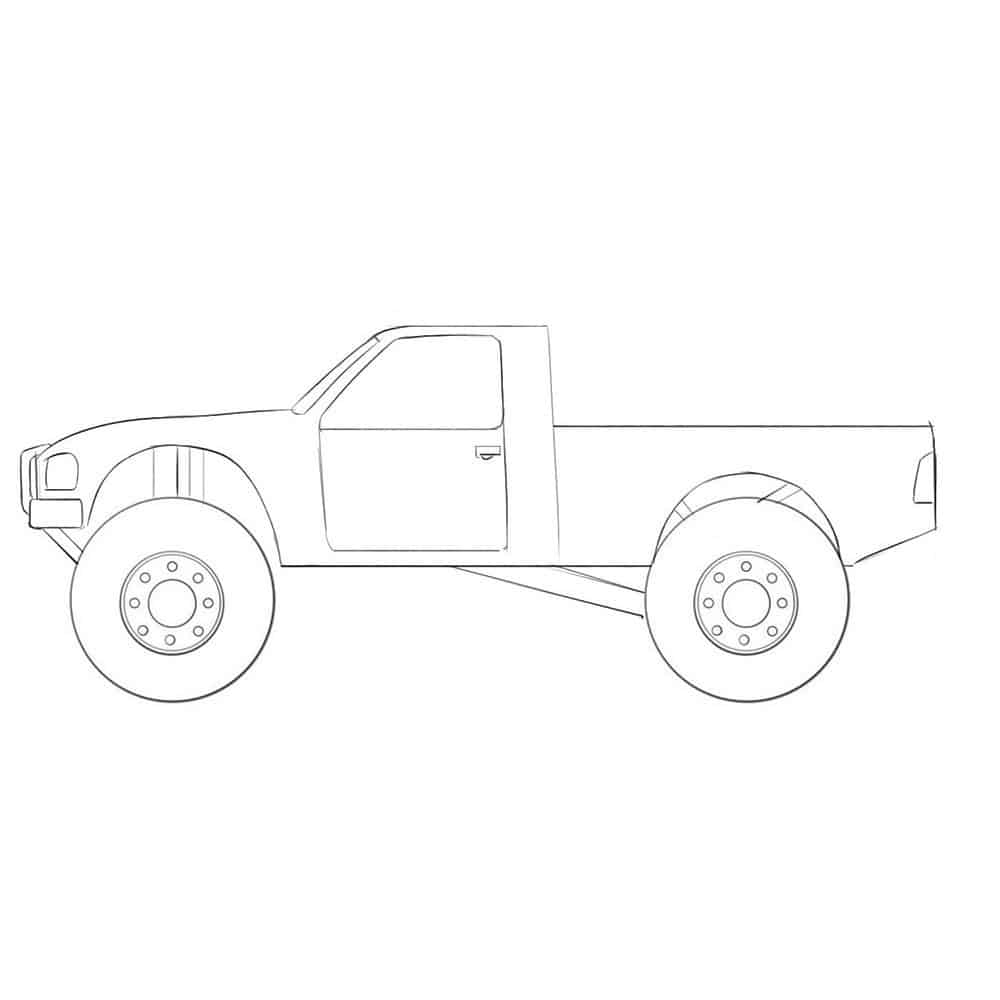 Best Sketch Drawings For Machinery Cars Trucks with Realistic
