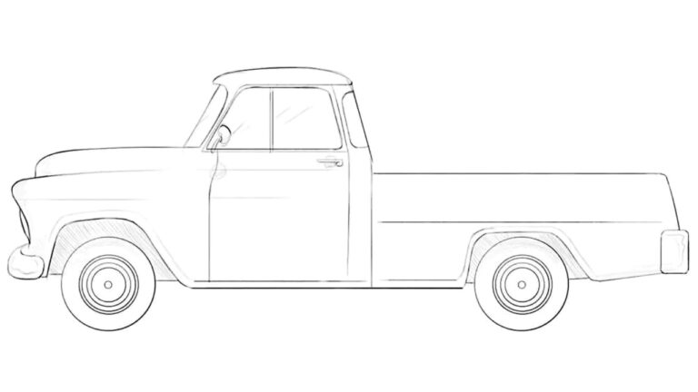 how to draw an old chevy truck featured image