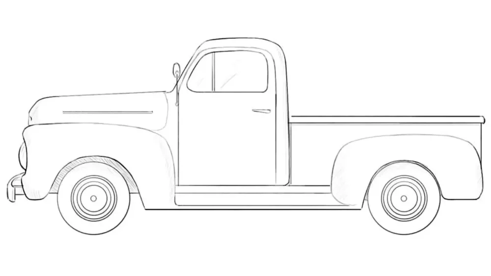 How to draw an old Ford truck featured image