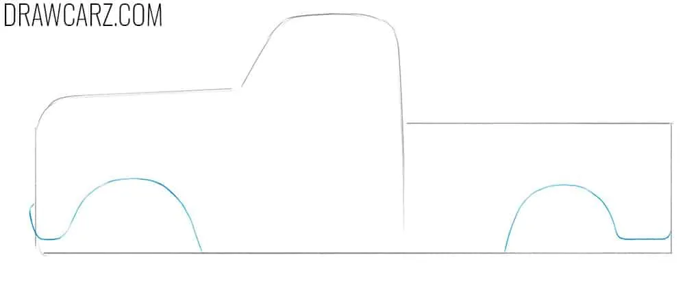 Mark the wheel arches and vintage bumpers