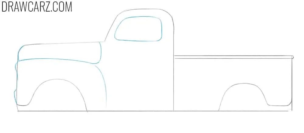 Shape the rounded window and front parts