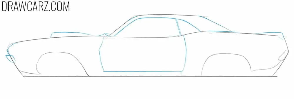 Outline the greenhouse frame, door, and bumper