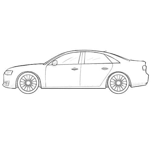 Sedan and luxury car drawing tutorials