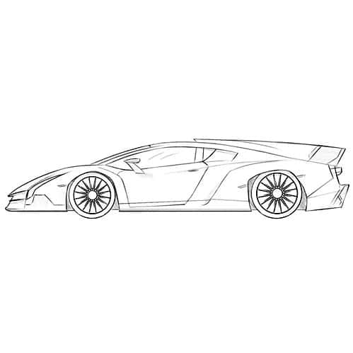 Sports car and supercar drawing tutorials