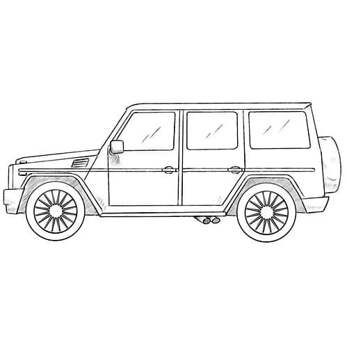 SUV and off road car drawing tutorials