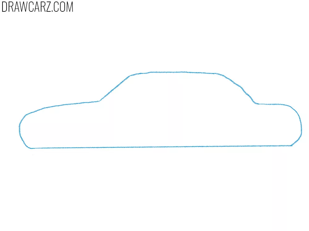 how to draw a sedan car