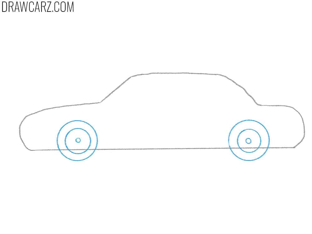 How to draw a Sedan for beginners
