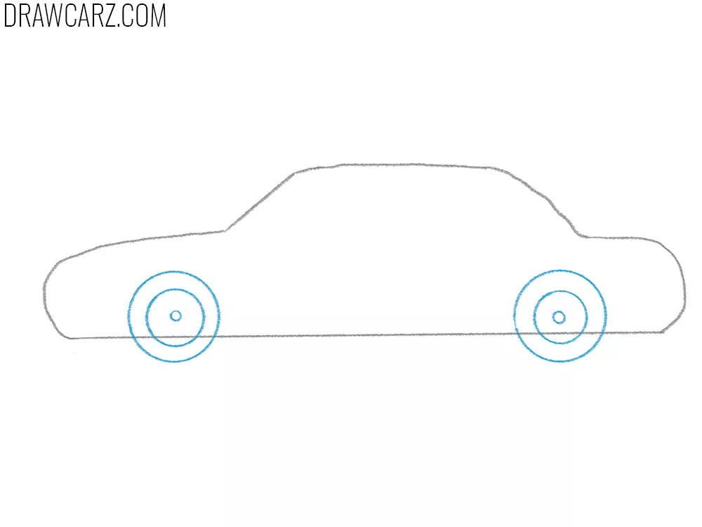 How to draw a Sedan for beginners