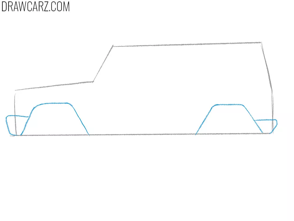 how to draw a simple suv