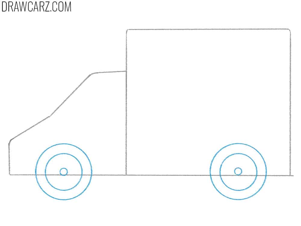 Delivery Truck drawing tutorial