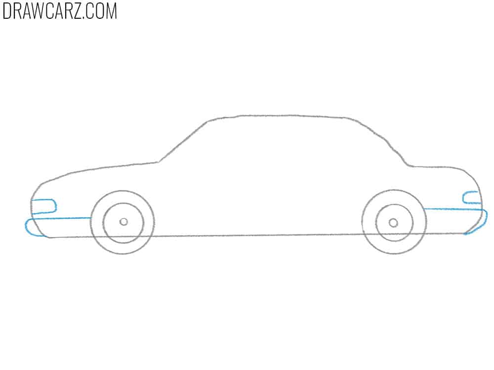 How to draw a Sedan easy