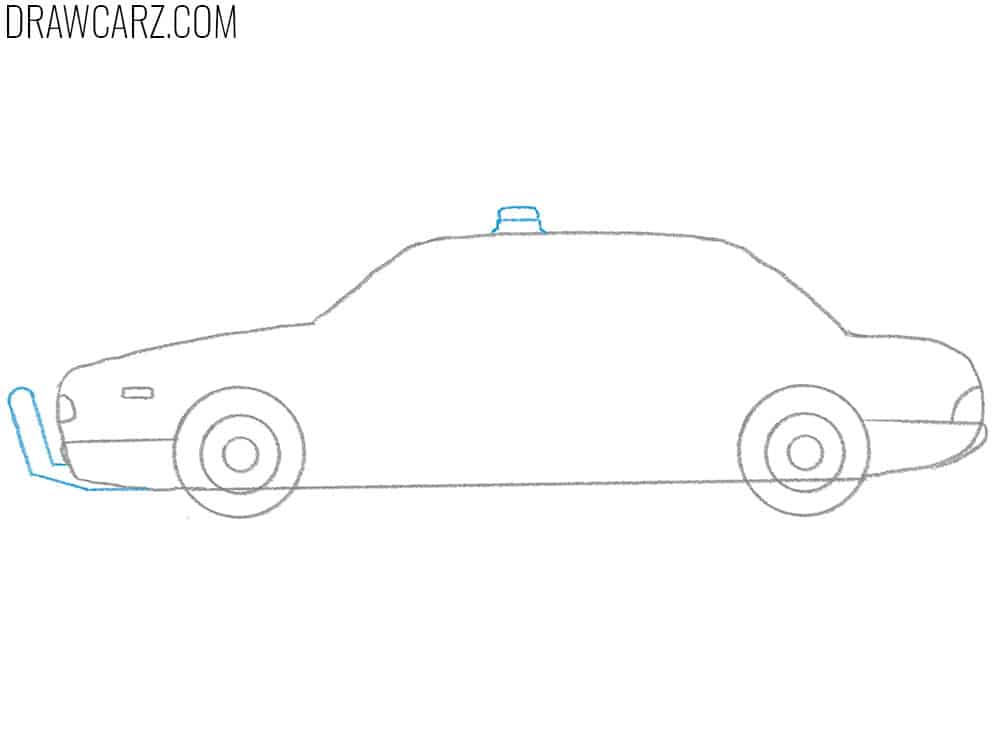police car drawing realistic