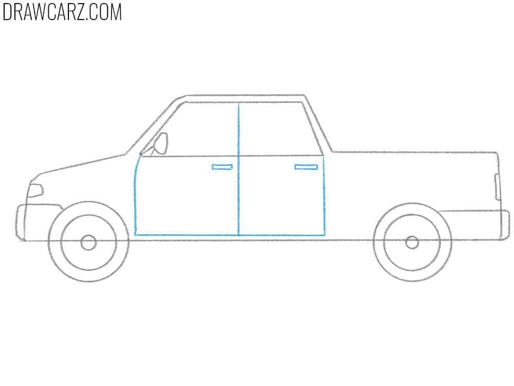 how to draw a truck for kindergarten