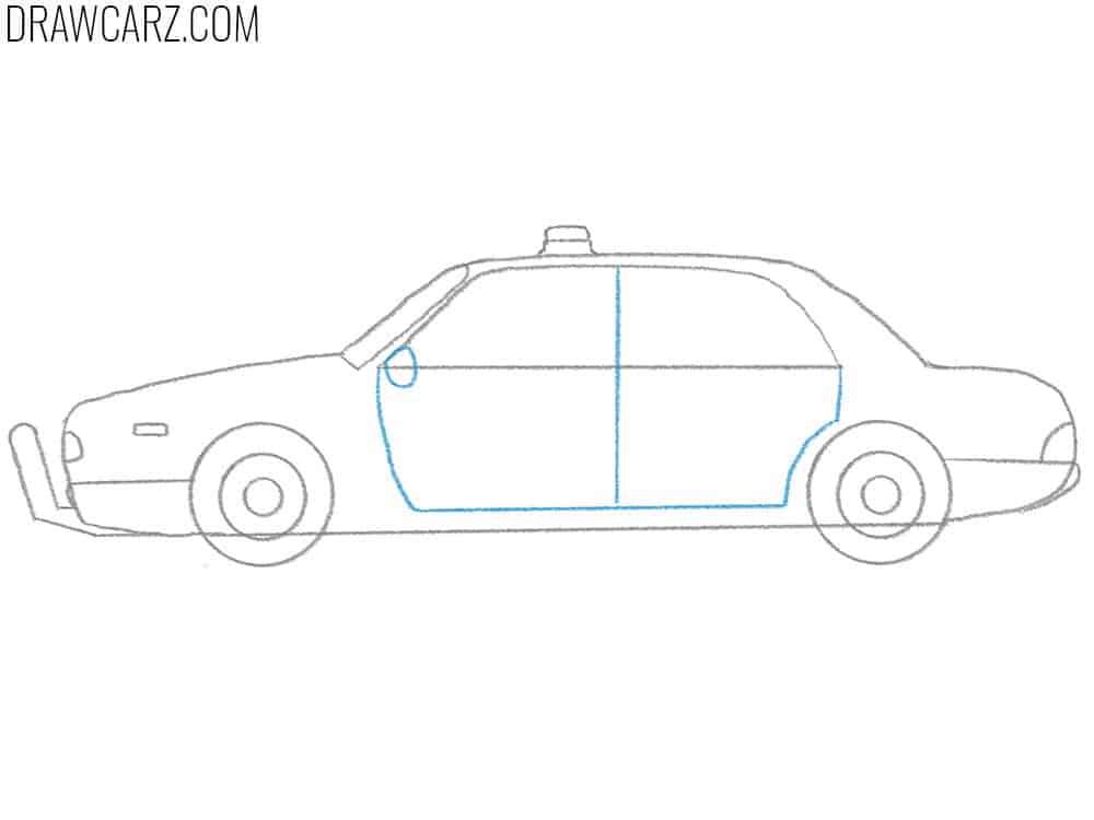 basic police car drawing