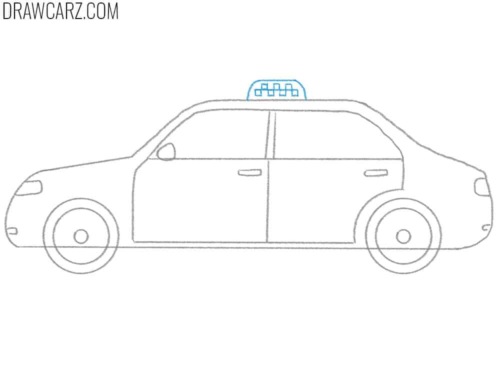 taxi car drawing guide