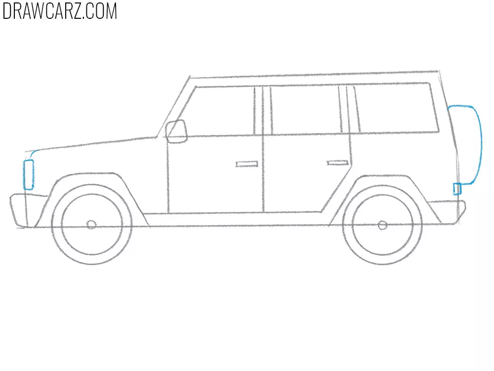 simple suv drawing