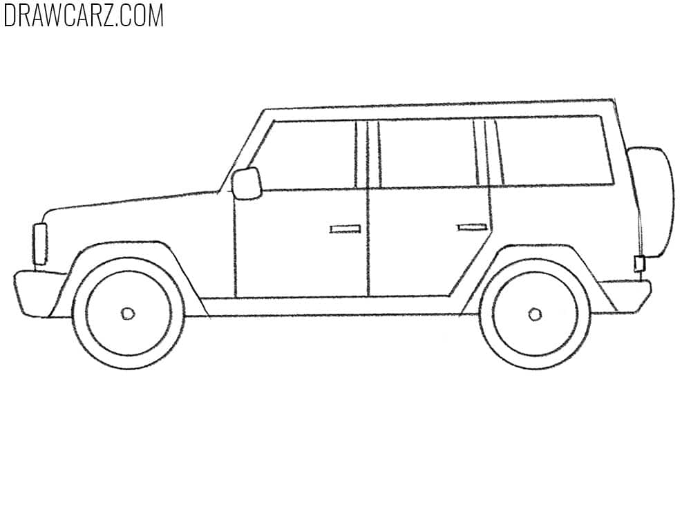 How to draw an easy SUV