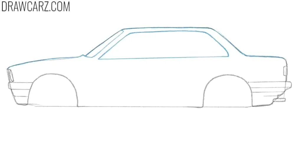 Draw the BMW E30 top in detail