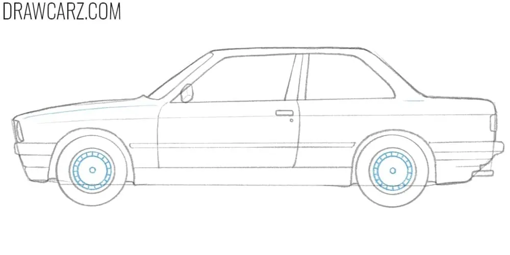 Draw the BMW E30 rims