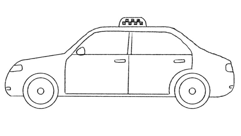 how to draw a taxi car featured image