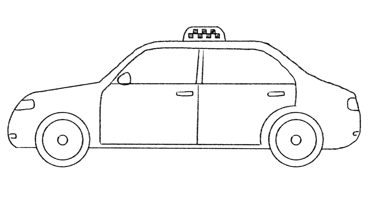 how to draw a taxi car featured image
