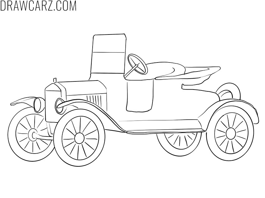 Ford Model T From the Side Coloring