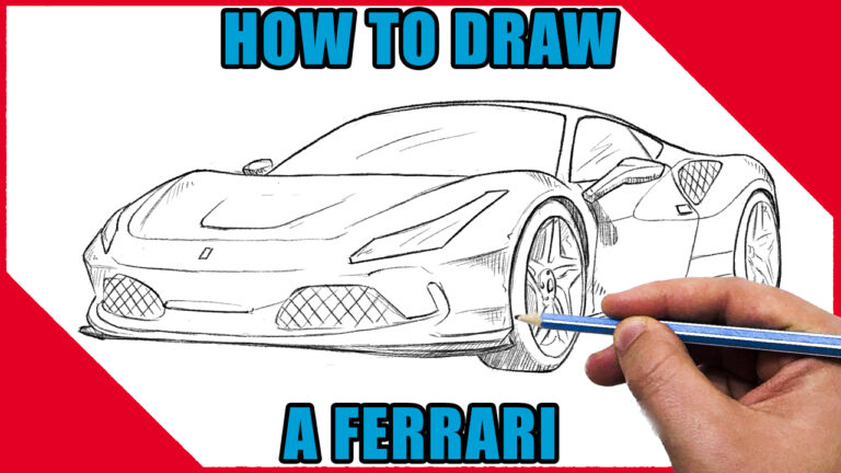 how to draw a ferrari