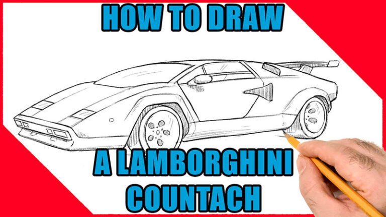 how to draw a lamborghini countach