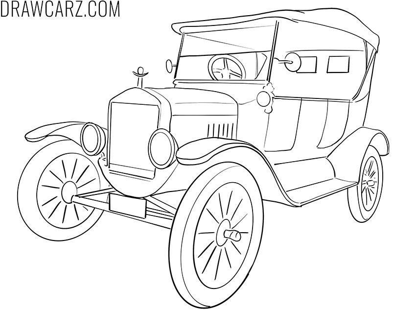 Vintage Ford Coloring Page