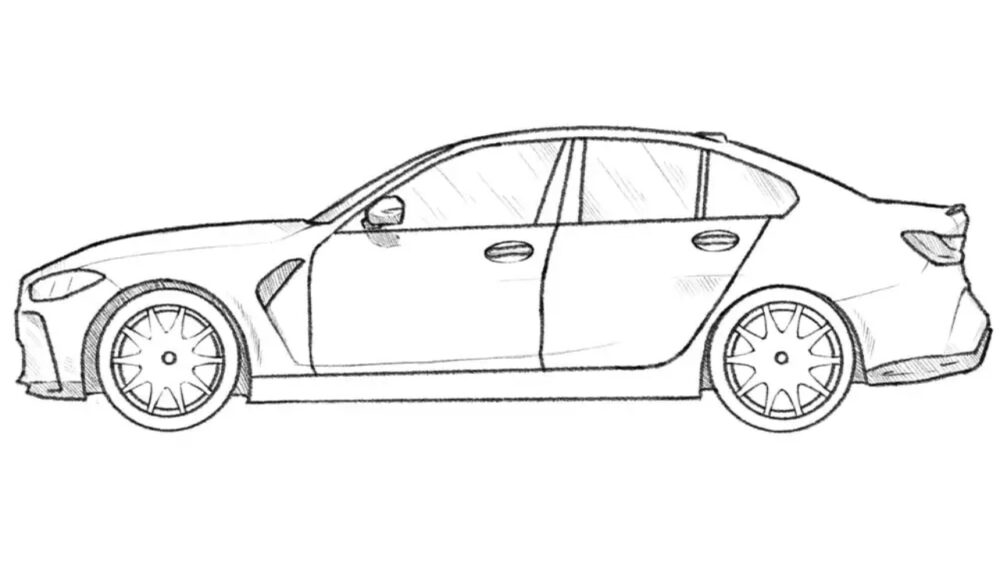 how to draw a bmw m3 featured image