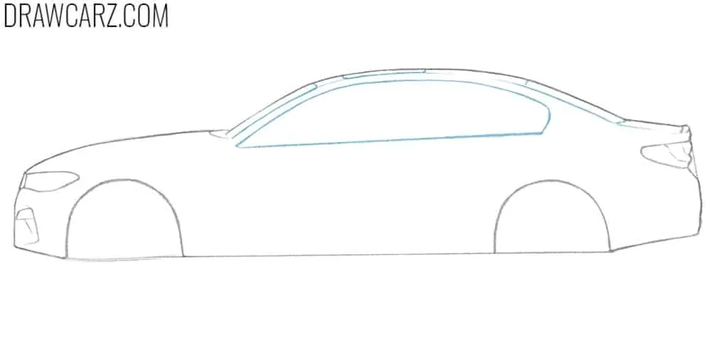 Draw the BMW M5 window line