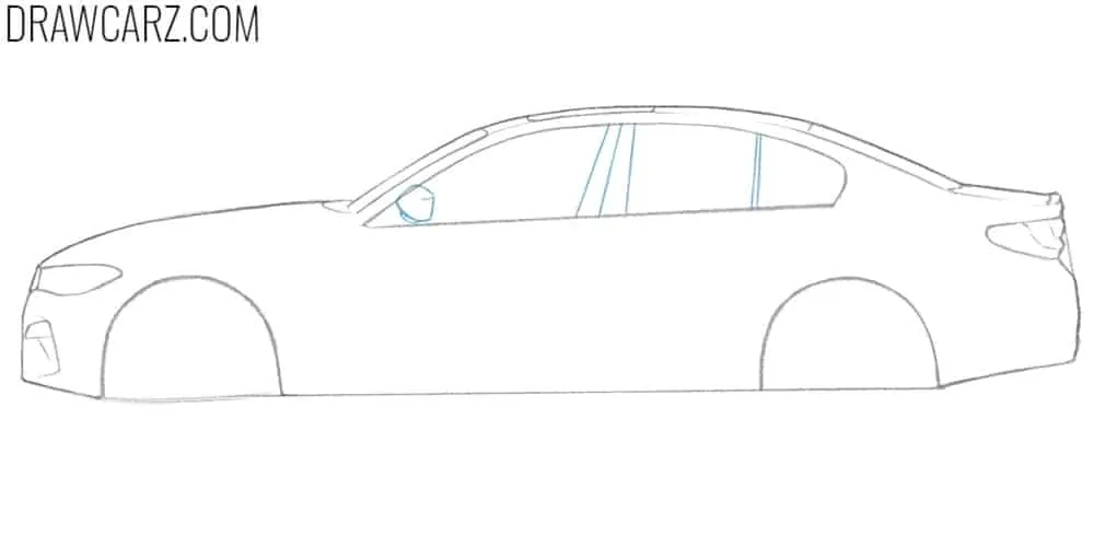 Sketch the mirror and windows