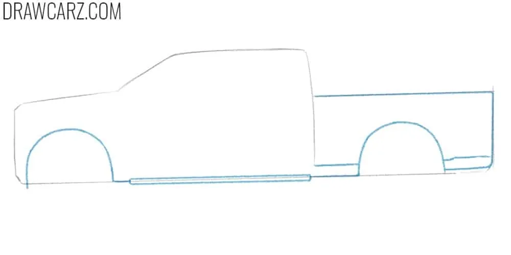 Draw the Ford F250 arches