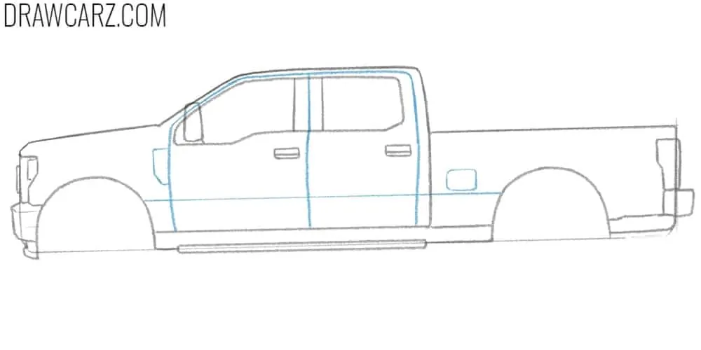 Depict the doors of the truck