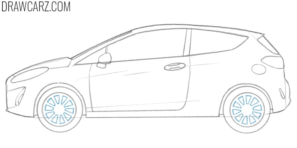 Add the rims inside the wheels