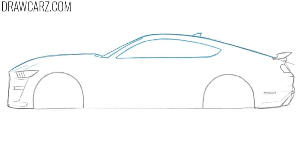 Draw the windows and trace the roof