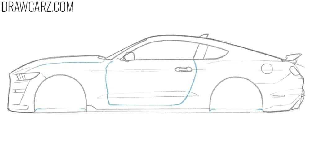 Sketch the muscle car door